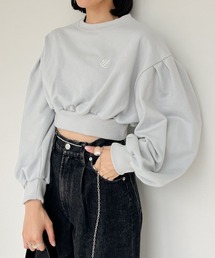 Heather | クロップドロゴ裏毛スウェット  102086(スウェット)