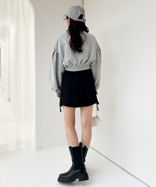 Heather（ヘザー）の「クロップドロゴ裏毛スウェット  102086（スウェット・レディース・ライトブルー/グレー/オートミール・FREE）」の11枚目の写真