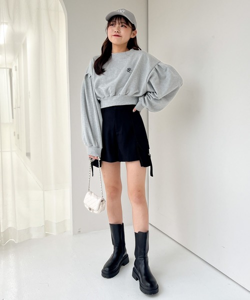 Heather（ヘザー）の「クロップドロゴ裏毛スウェット  102086（スウェット・レディース・ライトブルー/グレー/オートミール・FREE）」の13枚目の写真