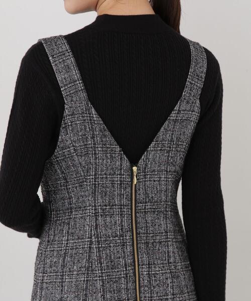 PROPORTION BODY DRESSING(プロポーションボディドレッシング)の「ツイードバックルジャンパースカート(ワンピース・レディース・ベージュ/ブラック・MEDIUM/SMALL)」の11枚目の写真