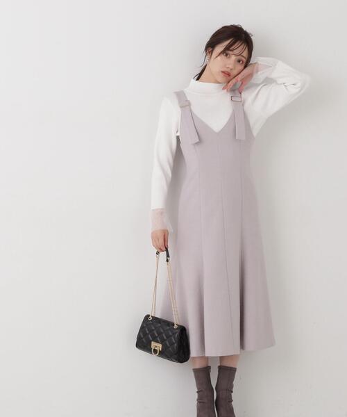 PROPORTION BODY DRESSING(プロポーションボディドレッシング)の「ツイードバックルジャンパースカート(ワンピース・レディース・ベージュ/ブラック・MEDIUM/SMALL)」の14枚目の写真