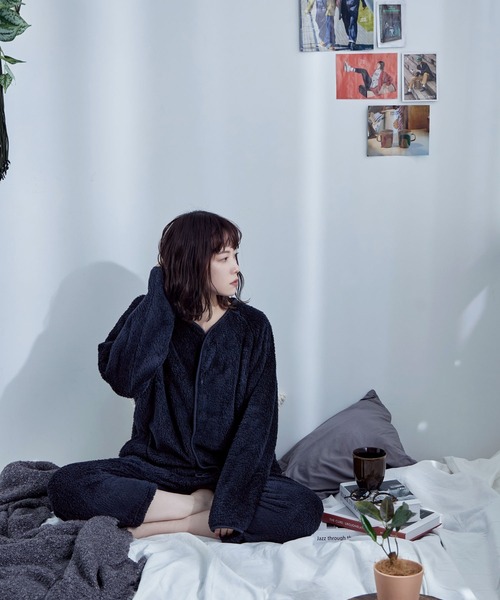 ボア セットアップ ルームウェア 部屋着 ユニセックス もこもこ