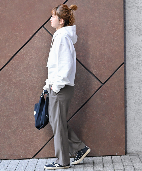 B.C STOCK(ベーセーストック)の「ウォームタッチストレッチイージーパンツ(スラックス・レディース・ホワイト/チャコールグレー/ブルー/ブラック・FREE)」の13枚目の写真