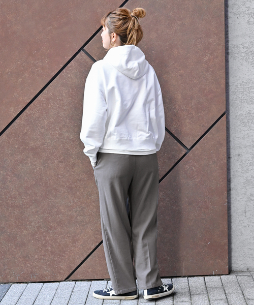 B.C STOCK（ベーセーストック）の「ウォームタッチストレッチイージーパンツ（スラックス・レディース・ホワイト/チャコールグレー/ブルー/ブラック・FREE）」の14枚目の写真