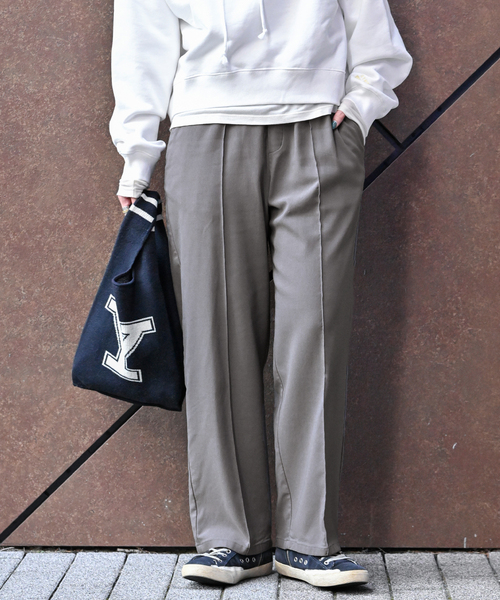 B.C STOCK(ベーセーストック)の「ウォームタッチストレッチイージーパンツ(スラックス・レディース・ホワイト/チャコールグレー/ブルー/ブラック・FREE)」の15枚目の写真