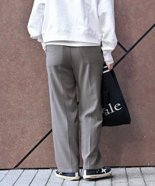B.C STOCK（ベーセーストック）の「ウォームタッチストレッチイージーパンツ（スラックス・レディース・ホワイト/チャコールグレー/ブルー/ブラック・FREE）」の17枚目の写真