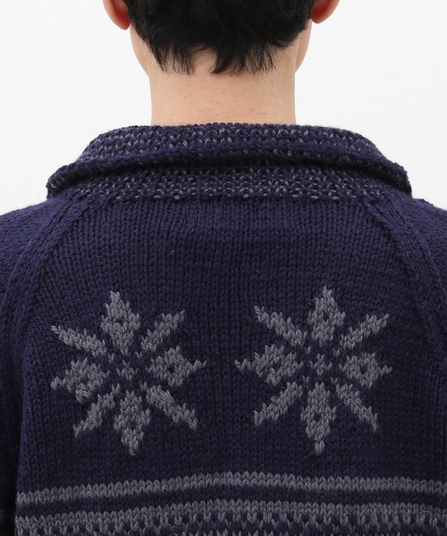 INVERALLAN（インバーアラン）の「【INVERALLAN / インバーアラン】HANDKNIT 30E（カーディガン/ボレロ・メンズ・ネイビー・40/42/44）」の7枚目の写真