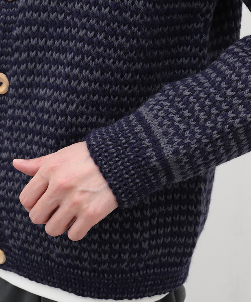 INVERALLAN（インバーアラン）の「【INVERALLAN / インバーアラン】HANDKNIT 30E（カーディガン/ボレロ・メンズ・ネイビー・40/42/44）」の9枚目の写真