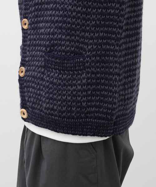 INVERALLAN（インバーアラン）の「【INVERALLAN / インバーアラン】HANDKNIT 30E（カーディガン/ボレロ・メンズ・ネイビー・40/42/44）」の12枚目の写真