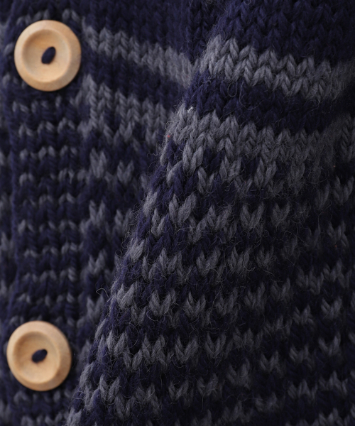 INVERALLAN（インバーアラン）の「【INVERALLAN / インバーアラン】HANDKNIT 30E（カーディガン/ボレロ・メンズ・ネイビー・40/42/44）」の15枚目の写真