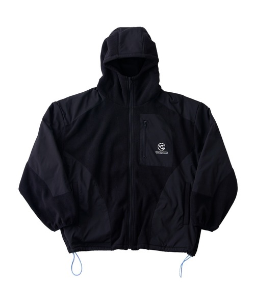 WHO'S WHO gallery（フーズフーギャラリー）の「【KOOKY'N/クーキー】BRONXフリース切替パーカー（マウンテンパーカー・メンズ・ブラック/チャコールグレー/ホワイト・FREE）」の17枚目の写真