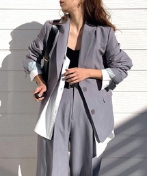 Q | ストレッチピークドラペルジャケット(テーラードジャケット)