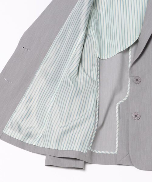 Q（キュー）の「ストレッチピークドラペルジャケット（テーラードジャケット・レディース・チャコールグレー/ライトグレー・MEDIUM）」の17枚目の写真