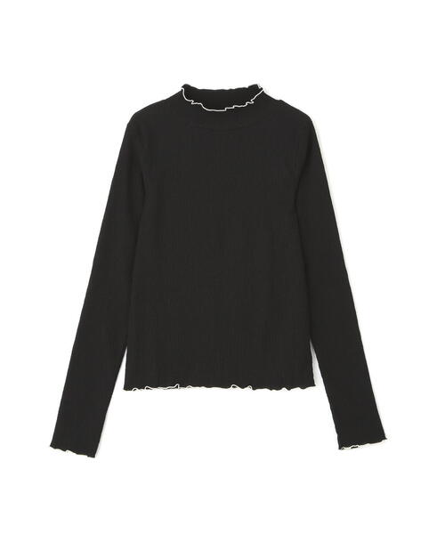 FREE'S MART（フリーズマート）の「◆シャーリング配色メローカットソー（Tシャツ/カットソー・レディース・ホワイト/グリーン/ブラック・FREE）」の4枚目の写真