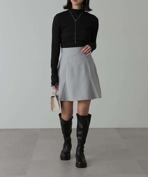 FREE'S MART（フリーズマート）の「◆シャーリング配色メローカットソー（Tシャツ/カットソー・レディース・ホワイト/グリーン/ブラック・FREE）」の6枚目の写真