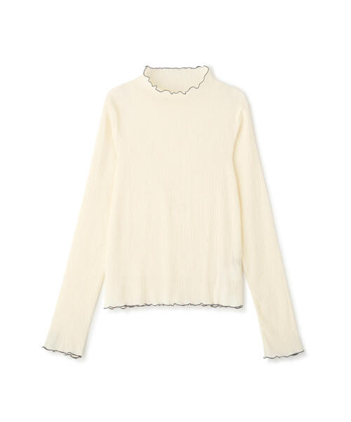 FREE'S MART（フリーズマート）の「◆シャーリング配色メローカットソー（Tシャツ/カットソー・レディース・ホワイト/グリーン/ブラック・FREE）」の13枚目の写真