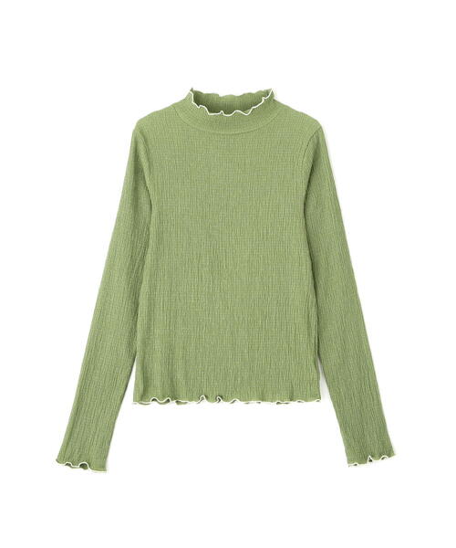 FREE'S MART（フリーズマート）の「◆シャーリング配色メローカットソー（Tシャツ/カットソー・レディース・ホワイト/グリーン/ブラック・FREE）」の20枚目の写真