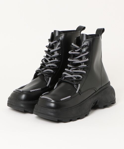 aimoha(アイモハ)の「aimoha men THICK SOLE BOOTS 厚底ブーツ(ブーツ・メンズ・その他1/ブラック・24.5cm/25.5cm/26.0cm/25.0cm/27.0cm/26.5cm)」の2枚目の写真