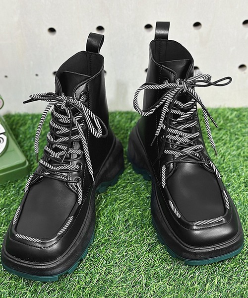 aimoha(アイモハ)の「aimoha men THICK SOLE BOOTS 厚底ブーツ(ブーツ・メンズ・その他1/ブラック・24.5cm/25.5cm/26.0cm/25.0cm/27.0cm/26.5cm)」の10枚目の写真