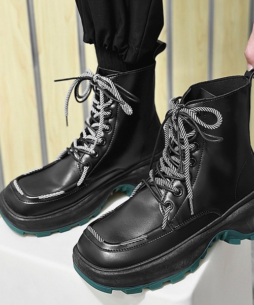 aimoha(アイモハ)の「aimoha men THICK SOLE BOOTS 厚底ブーツ(ブーツ・メンズ・その他1/ブラック・24.5cm/25.5cm/26.0cm/25.0cm/27.0cm/26.5cm)」の6枚目の写真