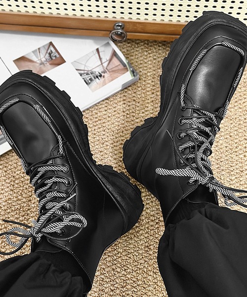 aimoha(アイモハ)の「aimoha men THICK SOLE BOOTS 厚底ブーツ(ブーツ・メンズ・その他1/ブラック・24.5cm/25.5cm/26.0cm/25.0cm/27.0cm/26.5cm)」の5枚目の写真