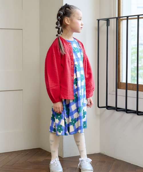 HOGAN RANCH WEAR（ホーガンランチウエア）の「ニットサッカーカーディガン（80～140cm）（カーディガン/ボレロ・キッズ・パープル/ライトグレー/レッド/ブルー・80/90/100/110/120/130/140）」の11枚目の写真