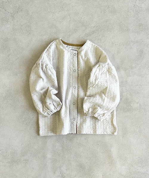 HOGAN RANCH WEAR（ホーガンランチウエア）の「ニットサッカーカーディガン（80～140cm）（カーディガン/ボレロ・キッズ・パープル/ライトグレー/レッド/ブルー・80/90/100/110/120/130/140）」の13枚目の写真