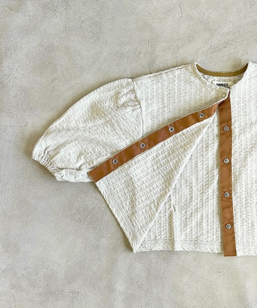 HOGAN RANCH WEAR（ホーガンランチウエア）の「ニットサッカーカーディガン（80～140cm）（カーディガン/ボレロ・キッズ・パープル/ライトグレー/レッド/ブルー・80/90/100/110/120/130/140）」の14枚目の写真