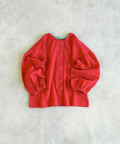 HOGAN RANCH WEAR（ホーガンランチウエア）の「ニットサッカーカーディガン（80～140cm）（カーディガン/ボレロ・キッズ・パープル/ライトグレー/レッド/ブルー・80/90/100/110/120/130/140）」の15枚目の写真