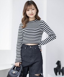 clear | 長袖ハイネックショート丈ニットトップス≪2024SS新作≫(ニット/セーター)
