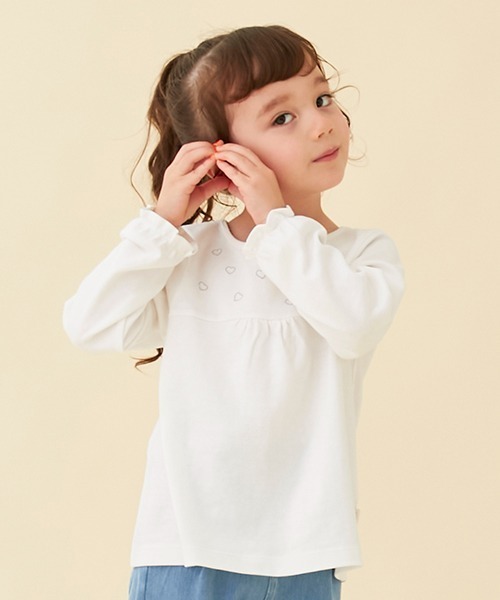petit main（プティマイン）の「【オーガニック】カットチュニック（その他・キッズ・ライトグリーン/オフホワイト/クリーム/パープル・120cm/130cm/80ｃｍ/90cm/100cm/110cm）」の22枚目の写真