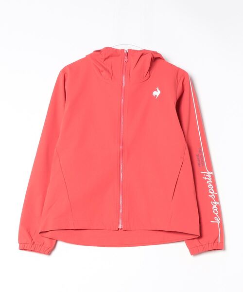 le coq sportif(ルコックスポルティフ)の「ルコックスポルティフ ストレッチクロス ジャケット(パーカー・レディース・ベージュ/ネイビー/コーラル/ホワイト・S/M/L/XL)」の4枚目の写真
