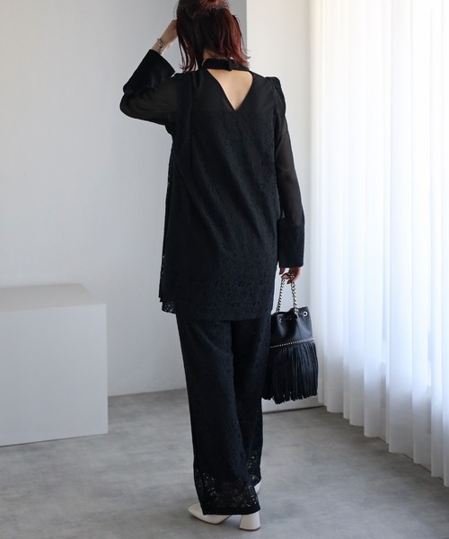 レースデコルテシアーブラウス（シャツ/ブラウス）｜Bonjour Sagan