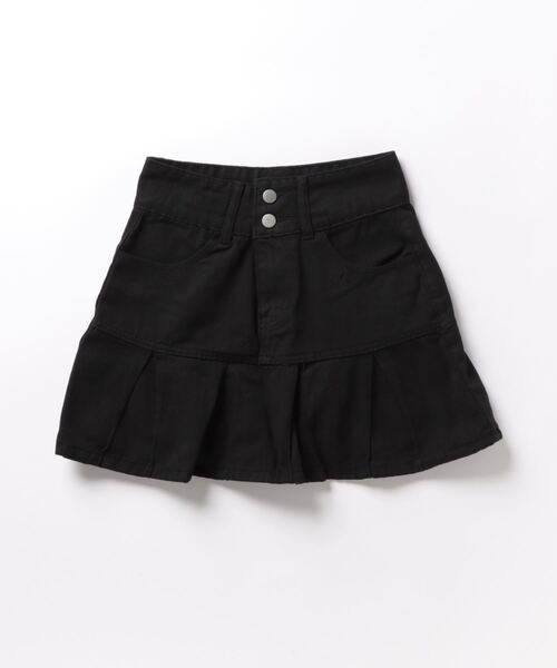 NANEA（ナネア）の「ダブルボタンプリーツデニムミニスカート（デニムスカート・レディース・ブラック/ブルー・SMALL/MEDIUM/LARGE/X-LARGE）」の4枚目の写真