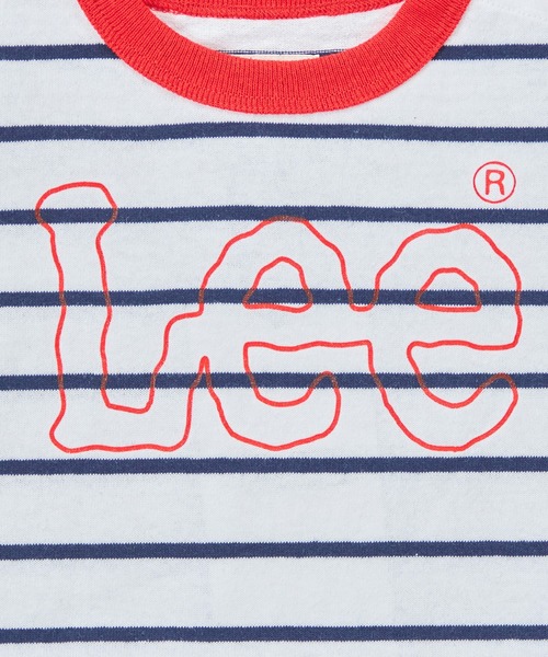 Lee（リー）の「【80cm】ベビー Leeロゴ ボーダー ショートスリーブロンパース（ロンパース・キッズ・レッド/ネイビー・80）」の4枚目の写真