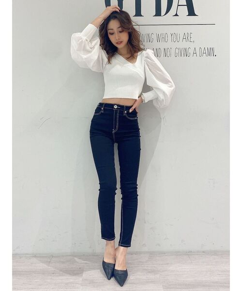 GYDA（ジェイダ）の「ポインテッドミュール（パンプス・レディース・オフホワイト/ブラック・LARGE/MEDIUM/SMALL）」の20枚目の写真