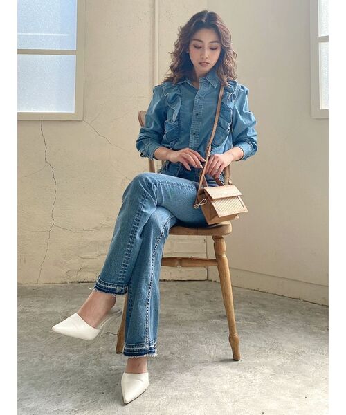 GYDA（ジェイダ）の「ポインテッドミュール（パンプス・レディース・オフホワイト/ブラック・LARGE/MEDIUM/SMALL）」の21枚目の写真