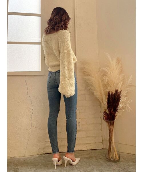 GYDA（ジェイダ）の「ポインテッドミュール（パンプス・レディース・オフホワイト/ブラック・LARGE/MEDIUM/SMALL）」の22枚目の写真