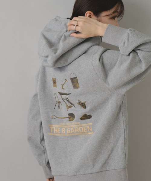 Kastane（カスタネ）の「【M.Lサイズ/ユニセックス】B 8GARDEN ロゴフーディー（パーカー・レディース・ブラック/ホワイト系その他/ブルー/グレー・L/M）」の5枚目の写真