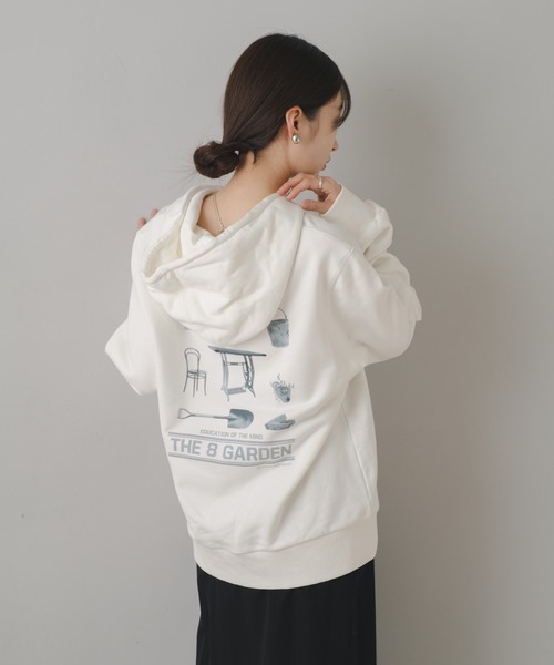 Kastane（カスタネ）の「【M.Lサイズ/ユニセックス】B 8GARDEN ロゴフーディー（パーカー・レディース・ブラック/ホワイト系その他/ブルー/グレー・L/M）」の19枚目の写真