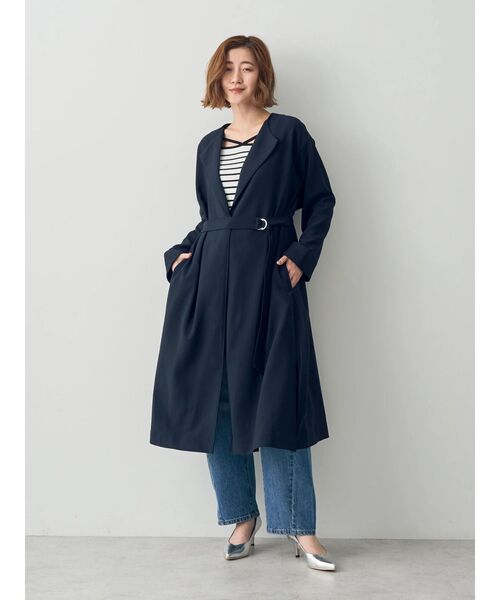 YECCA VECCA（イェッカヴェッカ）の「異素材MIXガウンコート（その他 