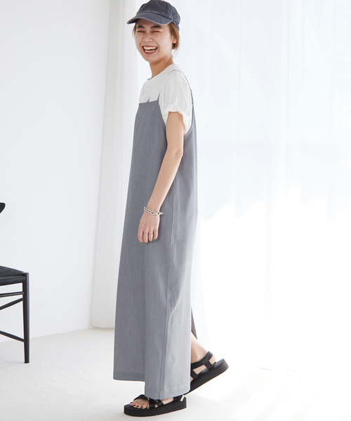 JOURNAL STANDARD relume(ジャーナルスタンダード レリューム)の「《追加》TRストレッチキャミソールワンピース(ワンピース・レディース・グレー/ブラック・FREE)」の10枚目の写真