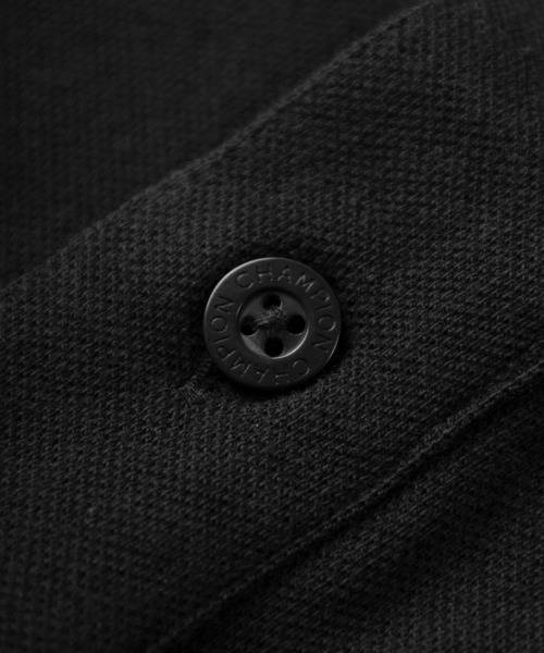 Champion（チャンピオン）の「【Champion/チャンピオン】ワンポイントロゴ刺繍＆ミニワッペンデザイン メンズベーシック ポロシャツ/ショートスリーブ/24SS（ポロシャツ・メンズ・ネイビー/ホワイト/ブラック/グレー・M/L/XL）」の8枚目の写真