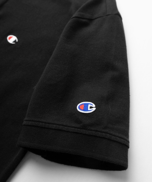 Champion（チャンピオン）の「【Champion/チャンピオン】ワンポイントロゴ刺繍＆ミニワッペンデザイン メンズベーシック ポロシャツ/ショートスリーブ/24SS（ポロシャツ・メンズ・ネイビー/ホワイト/ブラック/グレー・M/L/XL）」の10枚目の写真