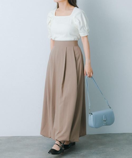 HEYUMM（ヘユム）の「タックボリュームスリーブカットソー（Tシャツ/カットソー・レディース・ブラック系その他/ミント/アイボリー・ONE）」の19枚目の写真