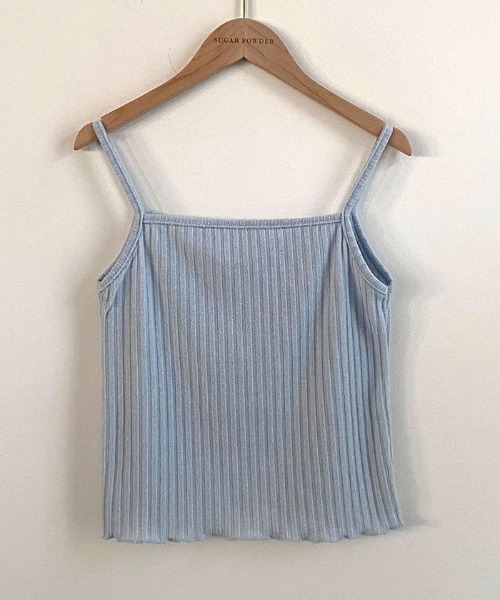 VIVID LADY（ビビッドレディー）の「クロップドストラップレイヤードキャミソールカーディガンSET（カーディガン/ボレロ・レディース・グレー/スカイブルー/アイボリー/ピンク/ネイビー・FREE）」の10枚目の写真