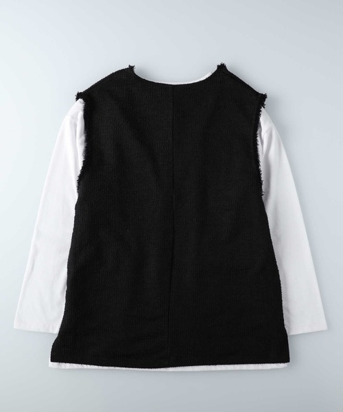 Right-on(ライトオン)の「【HONEYSUCKLE ROSE】カットツイードベストレイヤード(アンサンブル・レディース・オフホワイト/ブラック・M/L)」の12枚目の写真