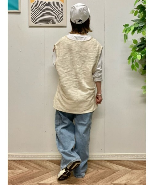 Right-on(ライトオン)の「【HONEYSUCKLE ROSE】カットツイードベストレイヤード(アンサンブル・レディース・オフホワイト/ブラック・M/L)」の16枚目の写真