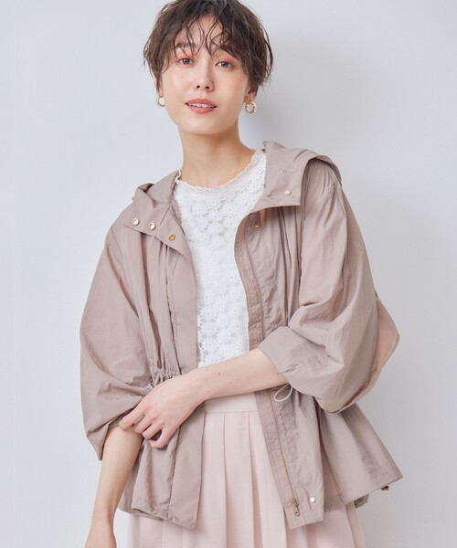セール】【撥水・WEB限定】ギャザーフード パッカブルブルゾン