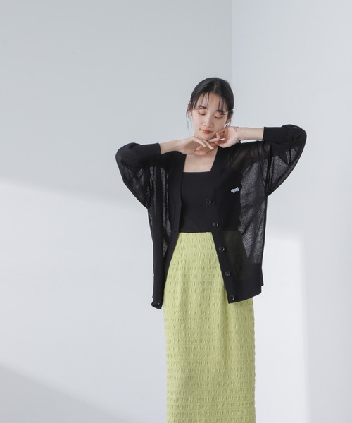 PENNEYS(ぺニーズ)の「PENNEYS/PENNEYS別注TheFOXシアーカーディガン(カーディガン/ボレロ・レディース・ブラック/アイボリー/グリーン・FREE)」の21枚目の写真